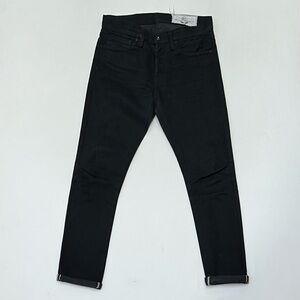 Rogue Territory SK Six Pocket Black Skinny Jeans Japanese Selvedge Denim Size 28